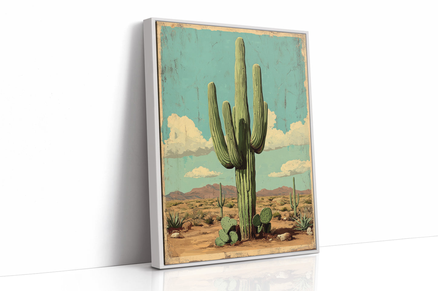 AL0448 - Premium Art Print - White Framed Canvas image 1