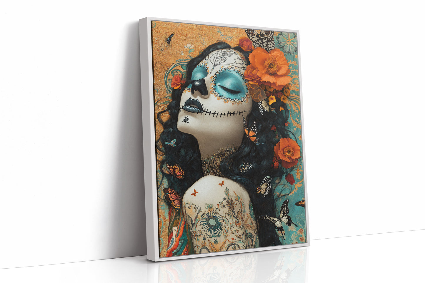 AL0730 - Premium Art Print - White Framed Canvas image 1