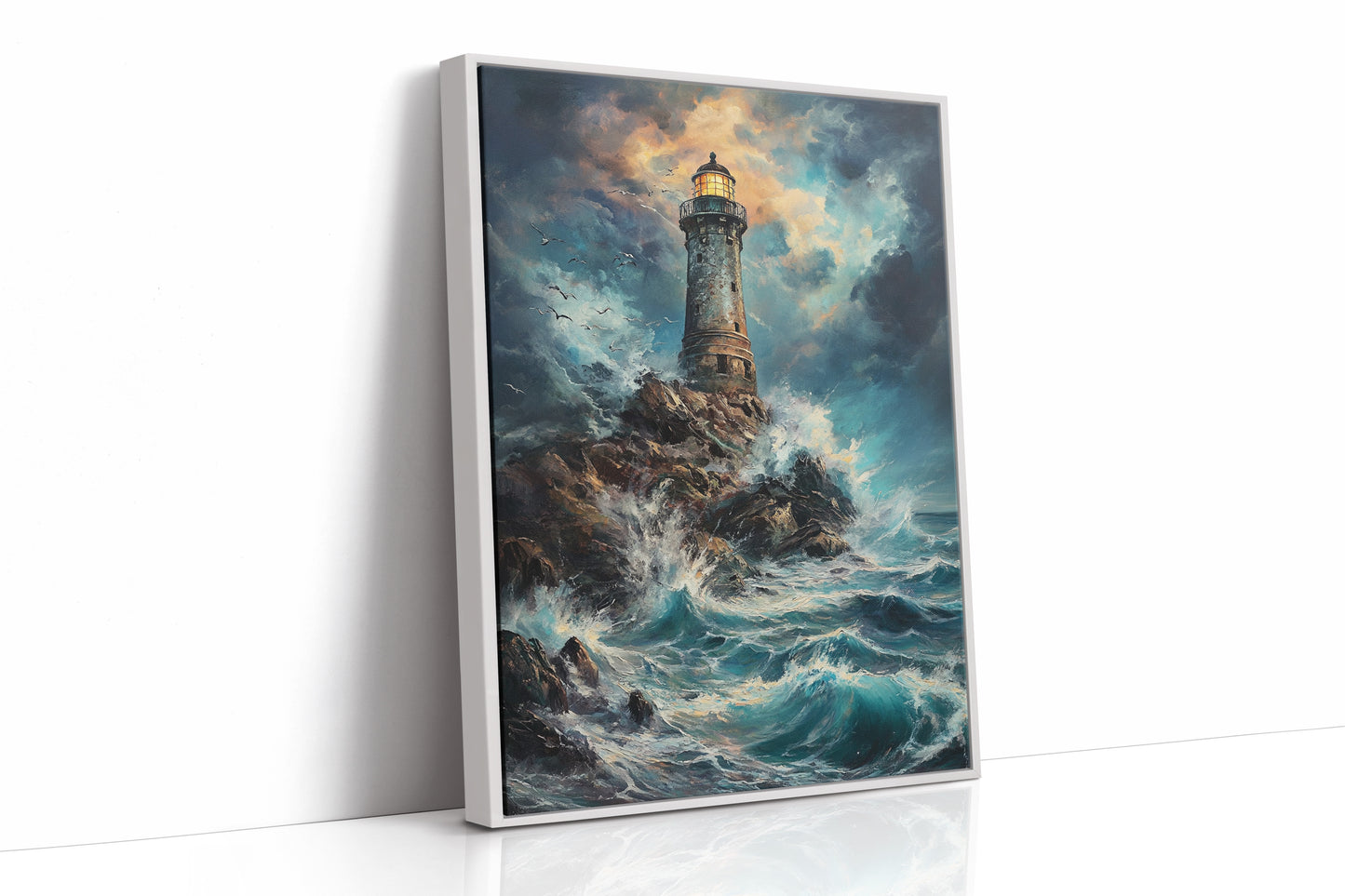 AL0740 - Premium Art Print - White Framed Canvas image 1