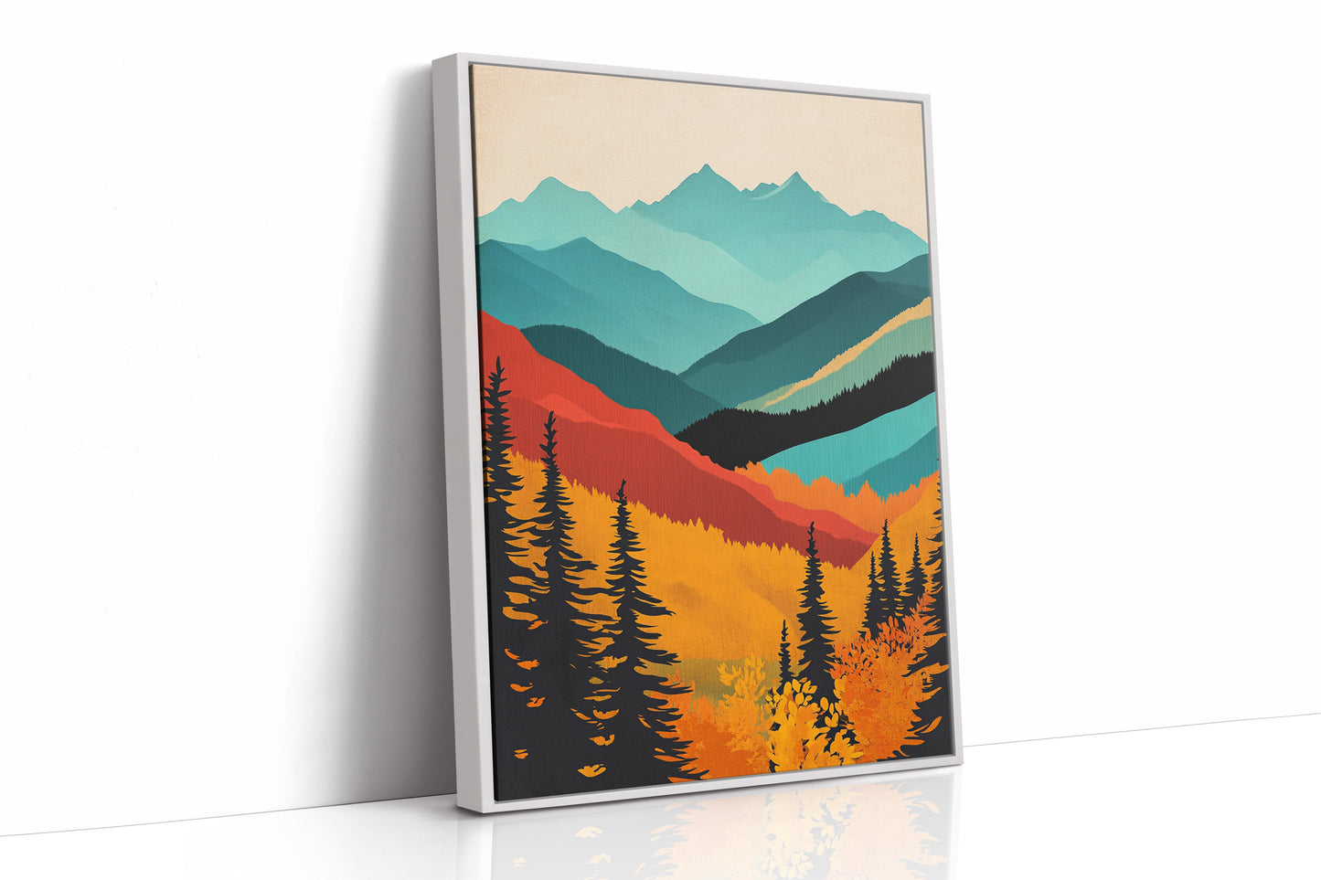 AL0758 - Premium Art Print - White Framed Canvas image 1