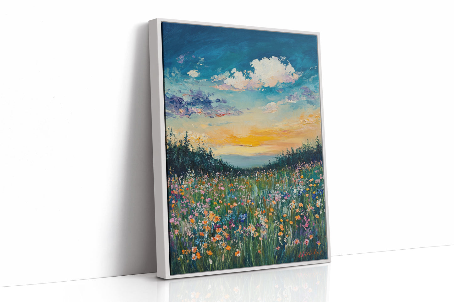 AL0759 - Premium Art Print - White Framed Canvas image 1