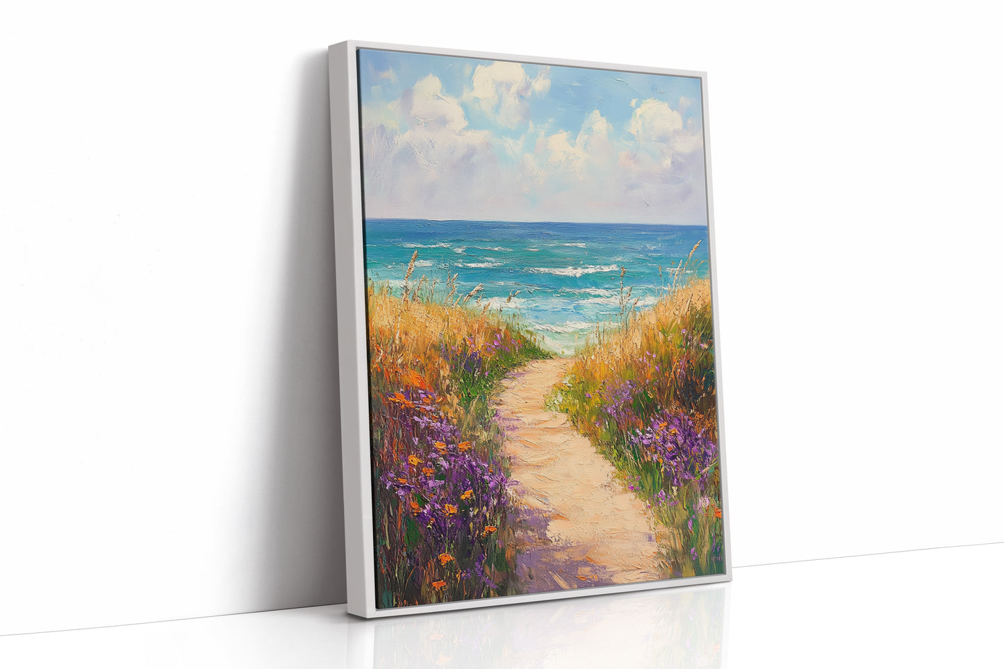 AL0763 - Premium Art Print - White Framed Canvas image 1