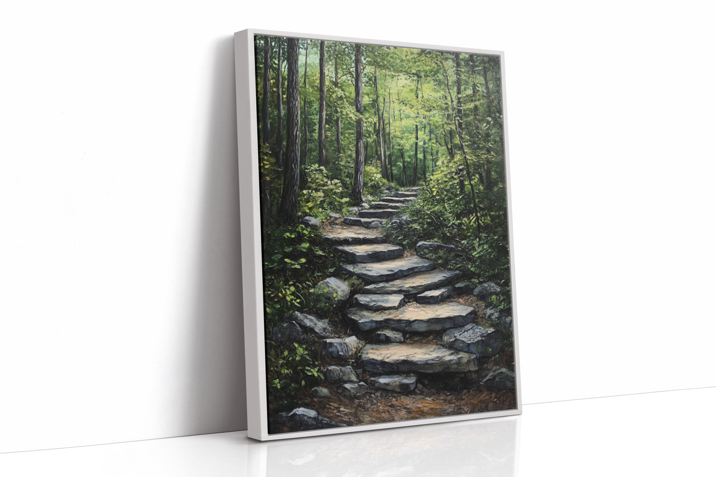 AL0765 - Premium Art Print - White Framed Canvas image 1