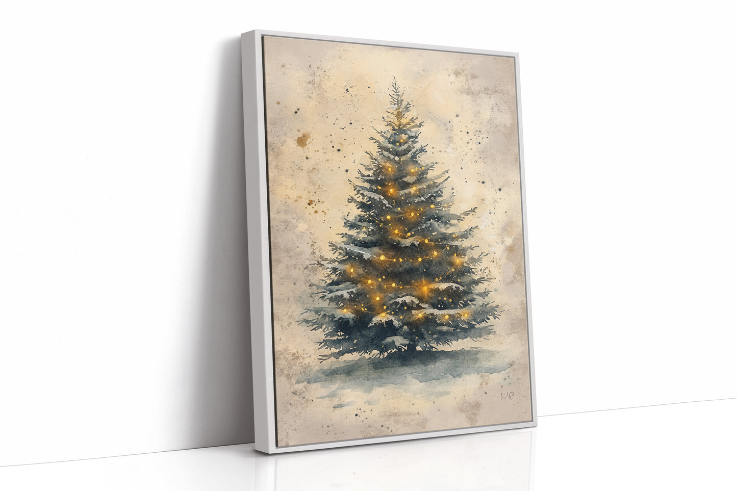 AL0807 - Premium Art Print - White Framed Canvas image 1