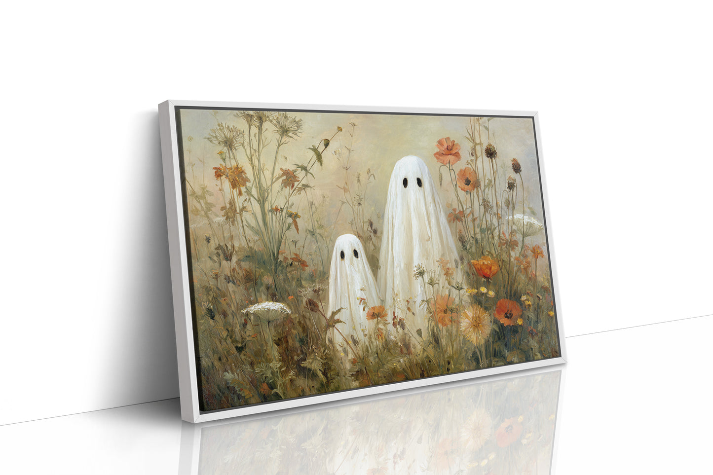 JK1365 - Premium Art Print - White Framed Canvas image 1
