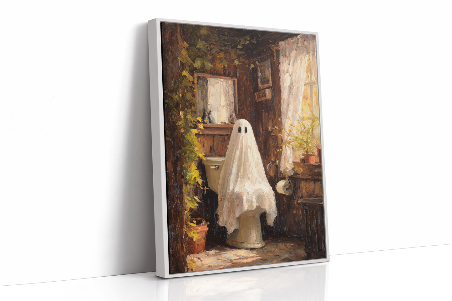 JK1370 - Premium Art Print - White Framed Canvas image 1