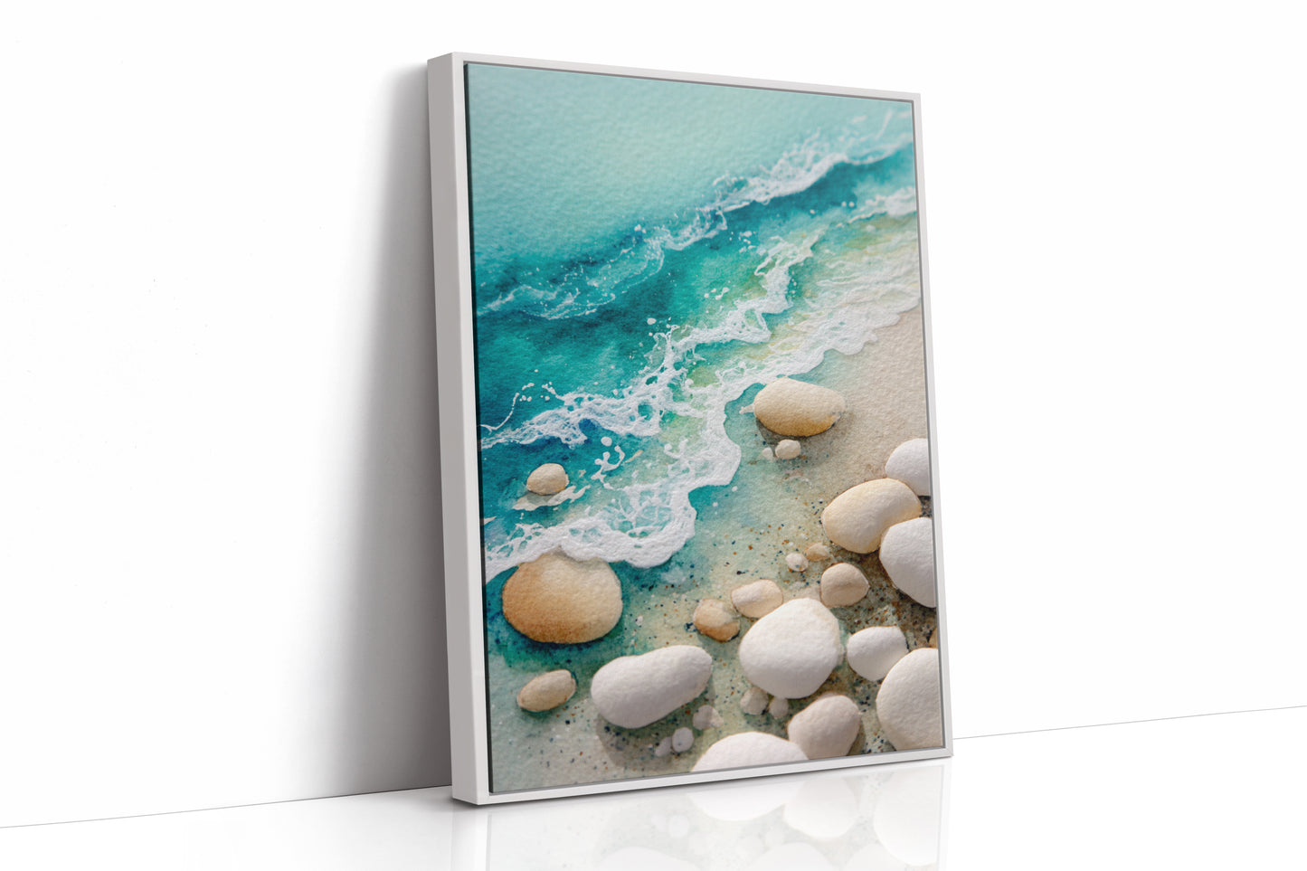 AL1893 - Premium Art Print - White Framed Canvas image 1