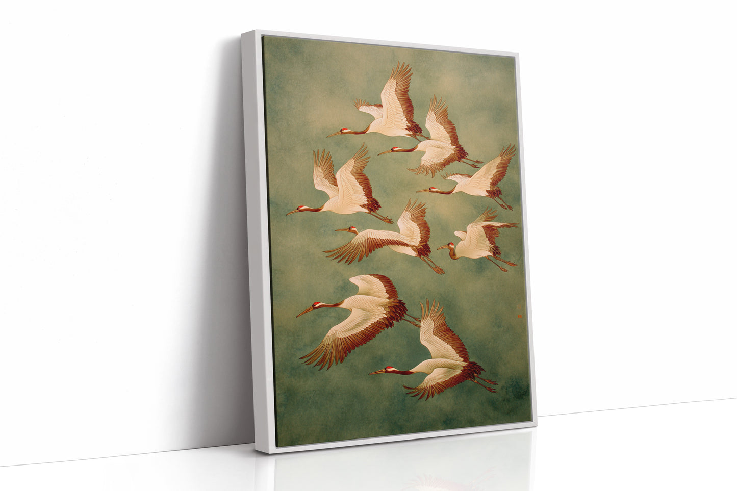 AL1987 - Premium Art Print - White Framed Canvas image 1