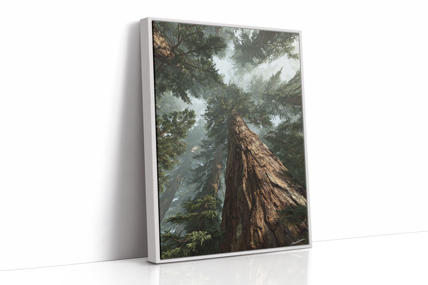 AL1880 - Premium Art Print - White Framed Canvas image 1