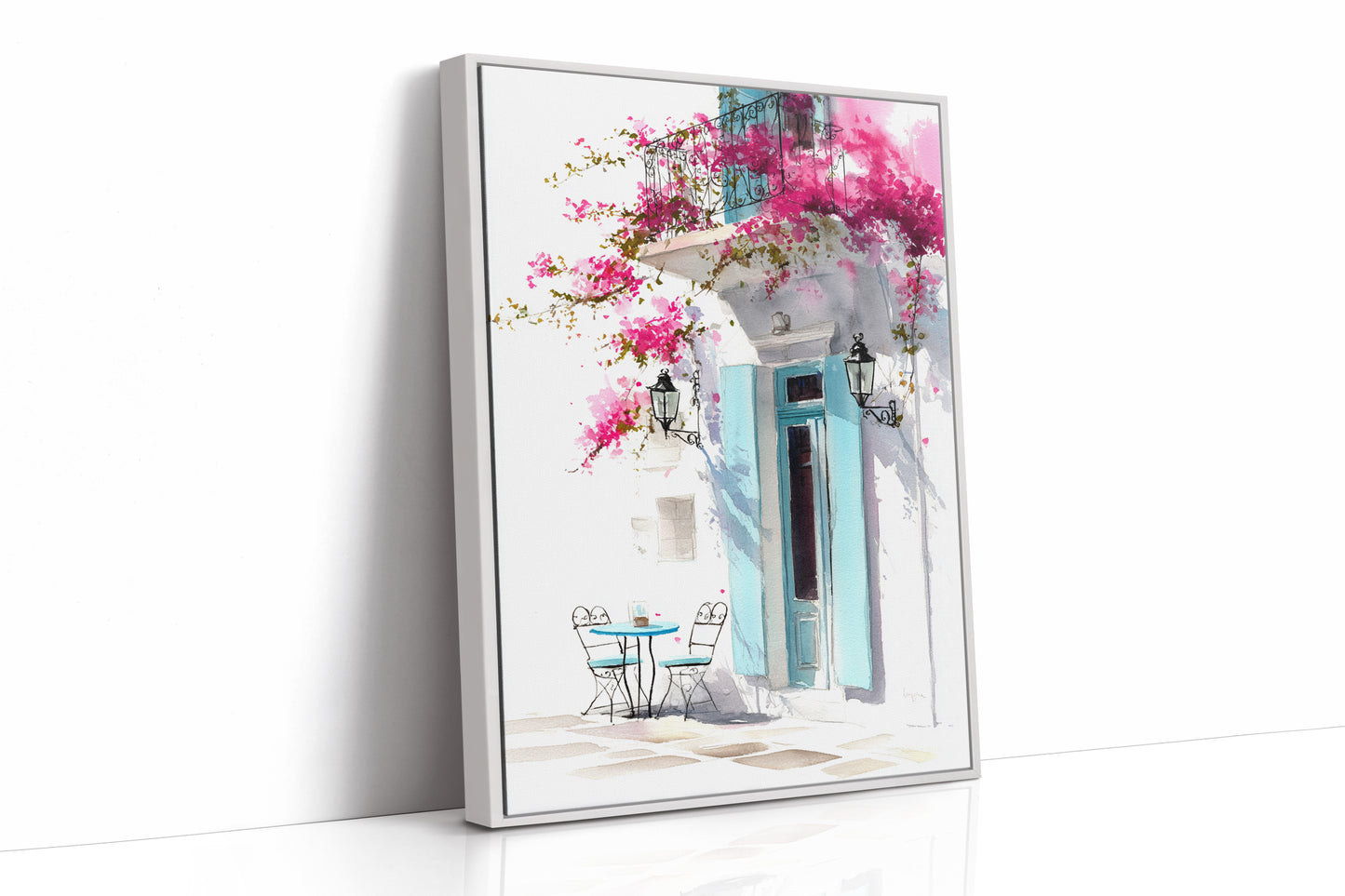 AL1869 - Premium Art Print - White Framed Canvas image 1