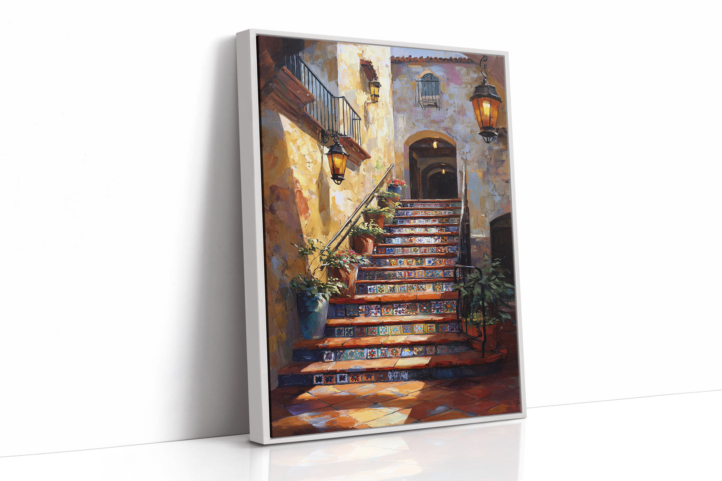 AL1856 - Premium Art Print - White Framed Canvas image 1