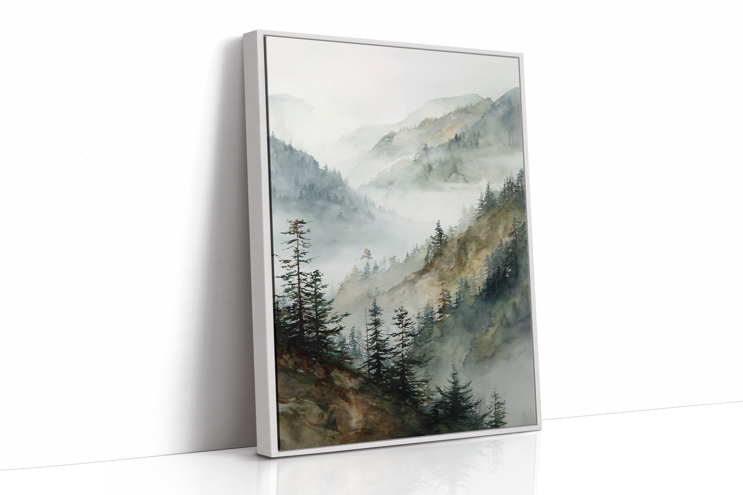 AL1843 - Premium Art Print - White Framed Canvas image 1