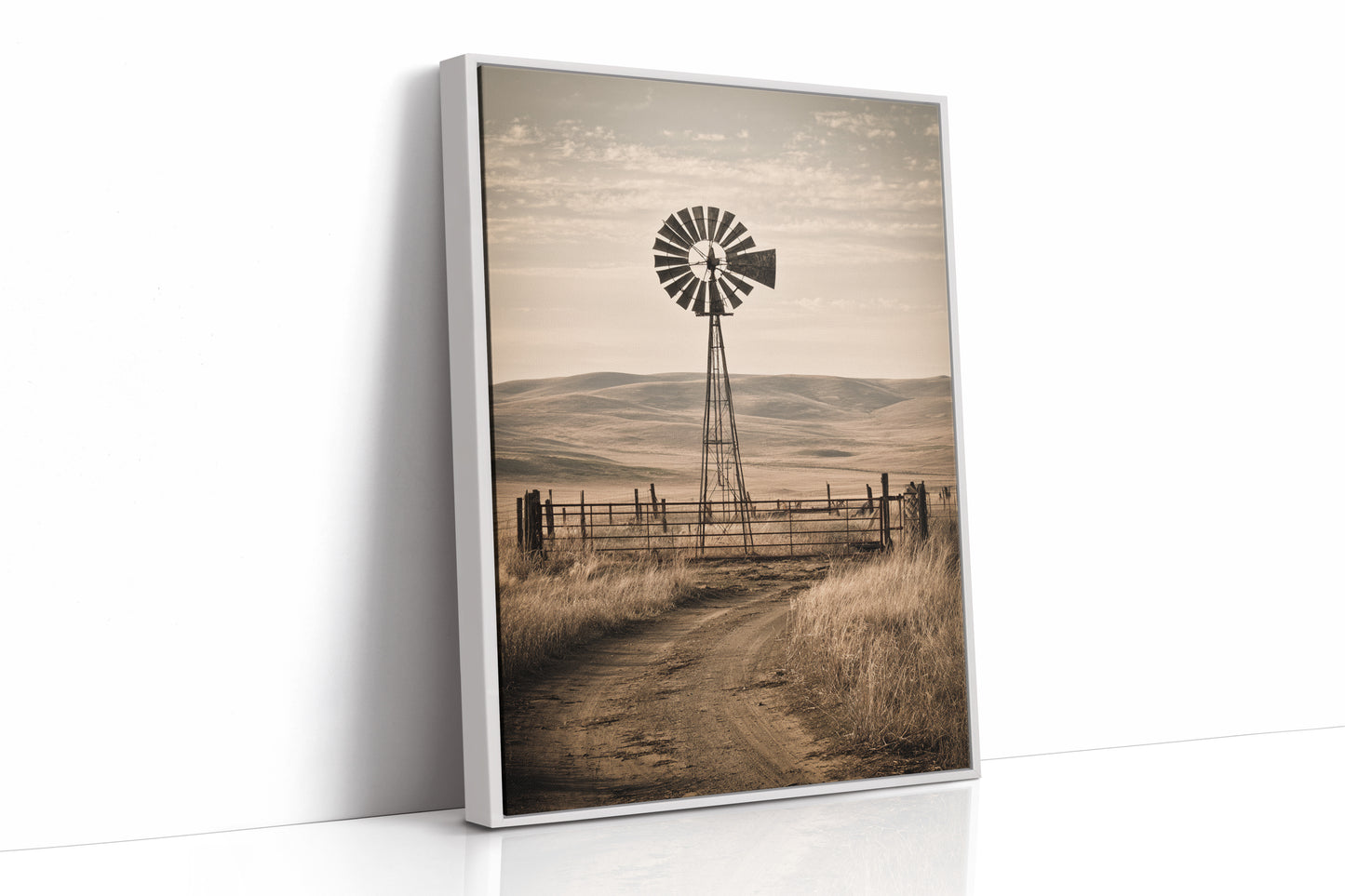 AL1811 - Premium Art Print - White Framed Canvas image 1
