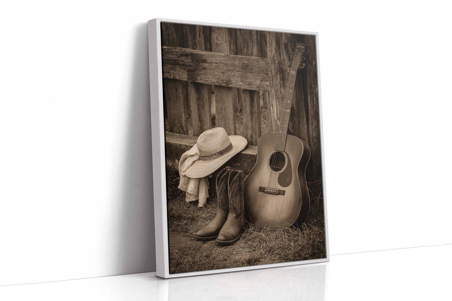 AL1812 - Premium Art Print - White Framed Canvas image 1