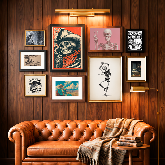 Skeleton Cowboy Wall Art: Gothic Western Decor That Outlasts October