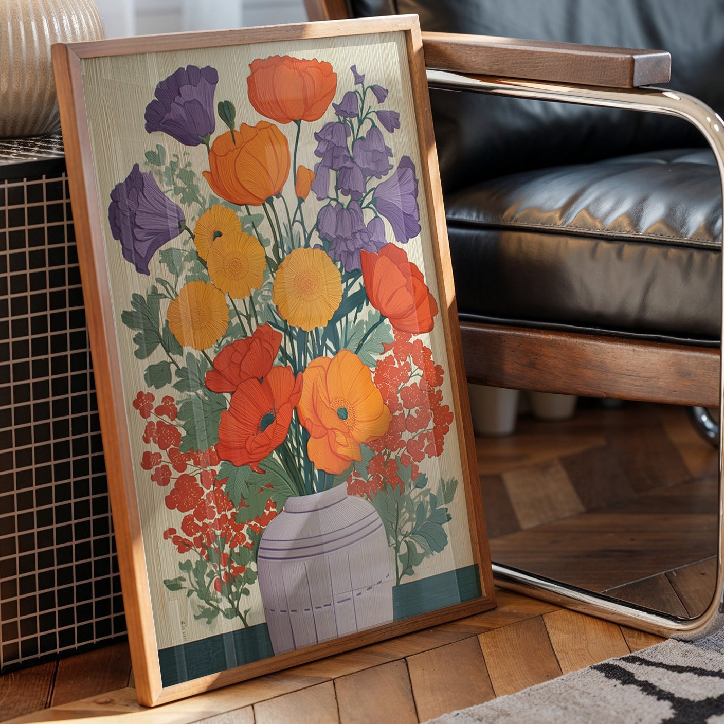 Summer Blooms Dance In Clay Vase