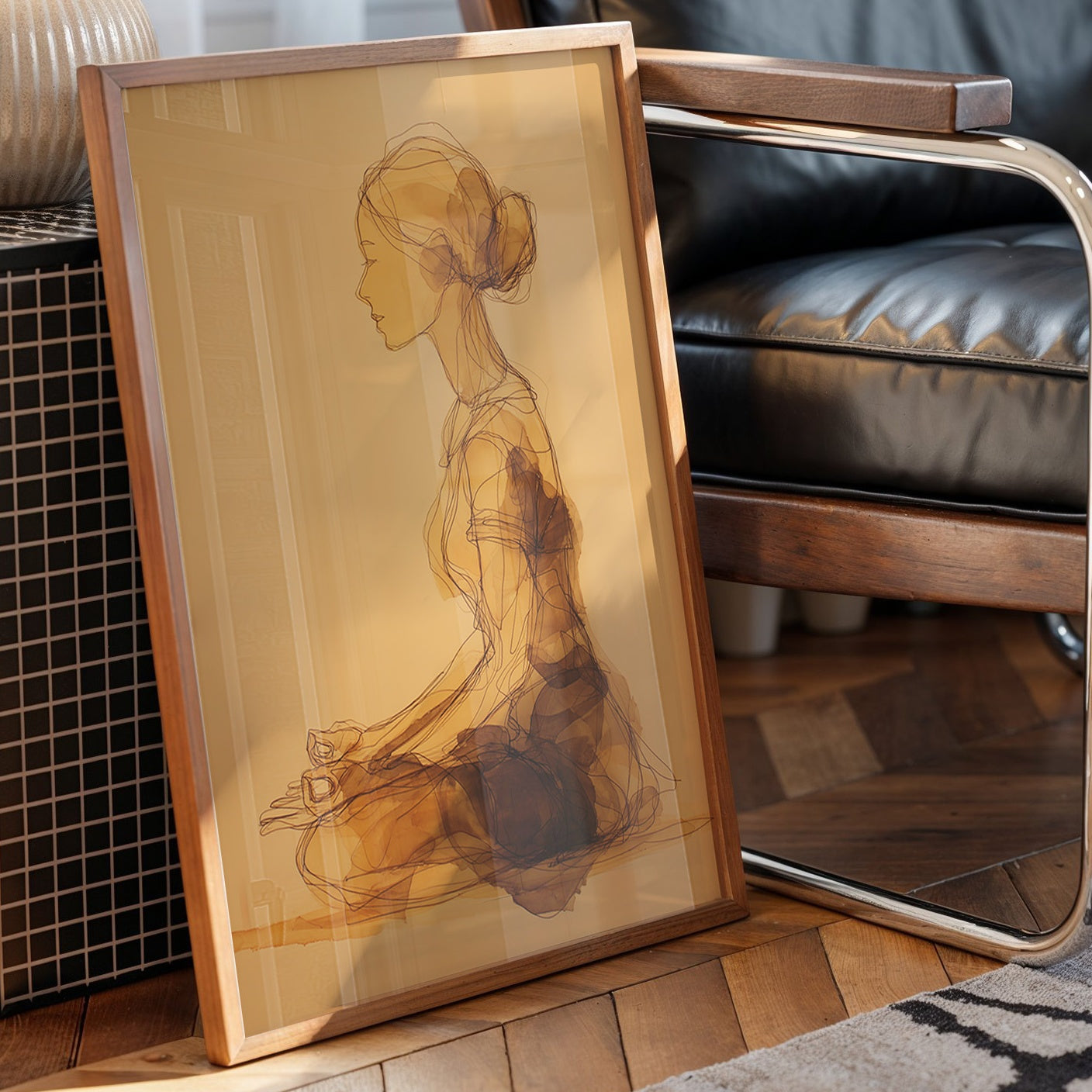 Sepia Lines Draw Morning Peace