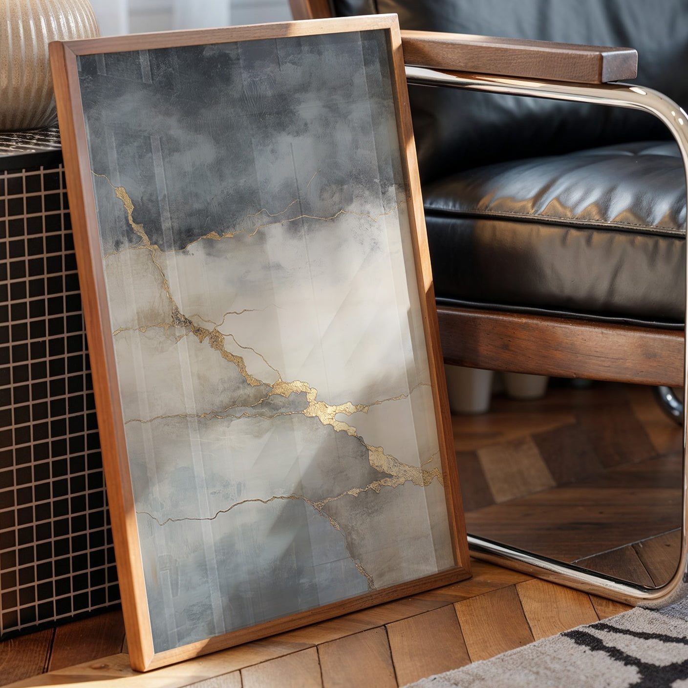 Storm Clouds Break With Golden Light