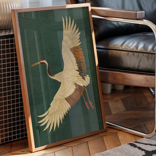 Noble Wings Against Emerald Depths