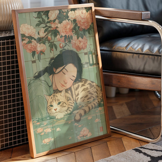 Peach Blossoms Guard Afternoon Dreams