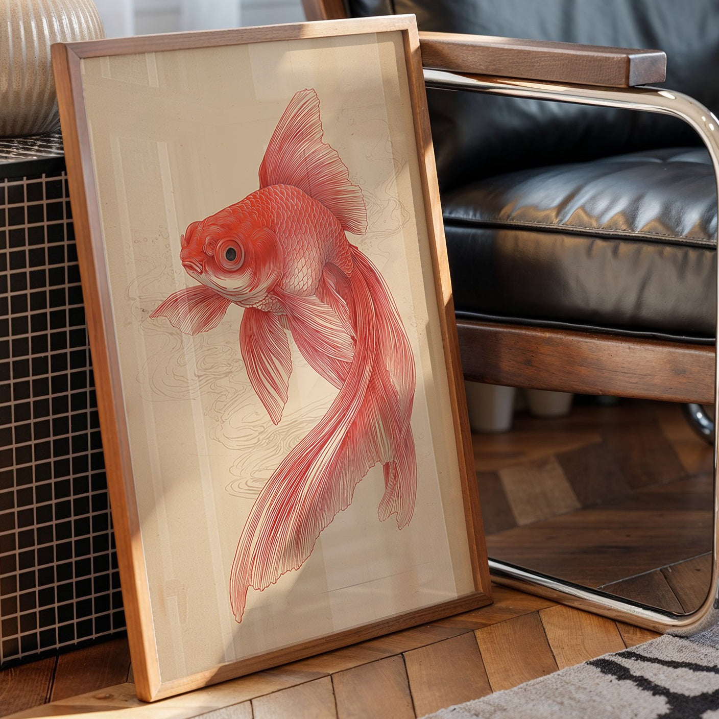 Red Fins Dance In Morning Light