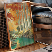 Birch Grove Mirrors Autumn's Fire