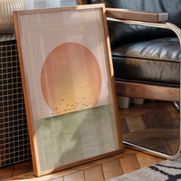 Birds Circle The Coral Dawn