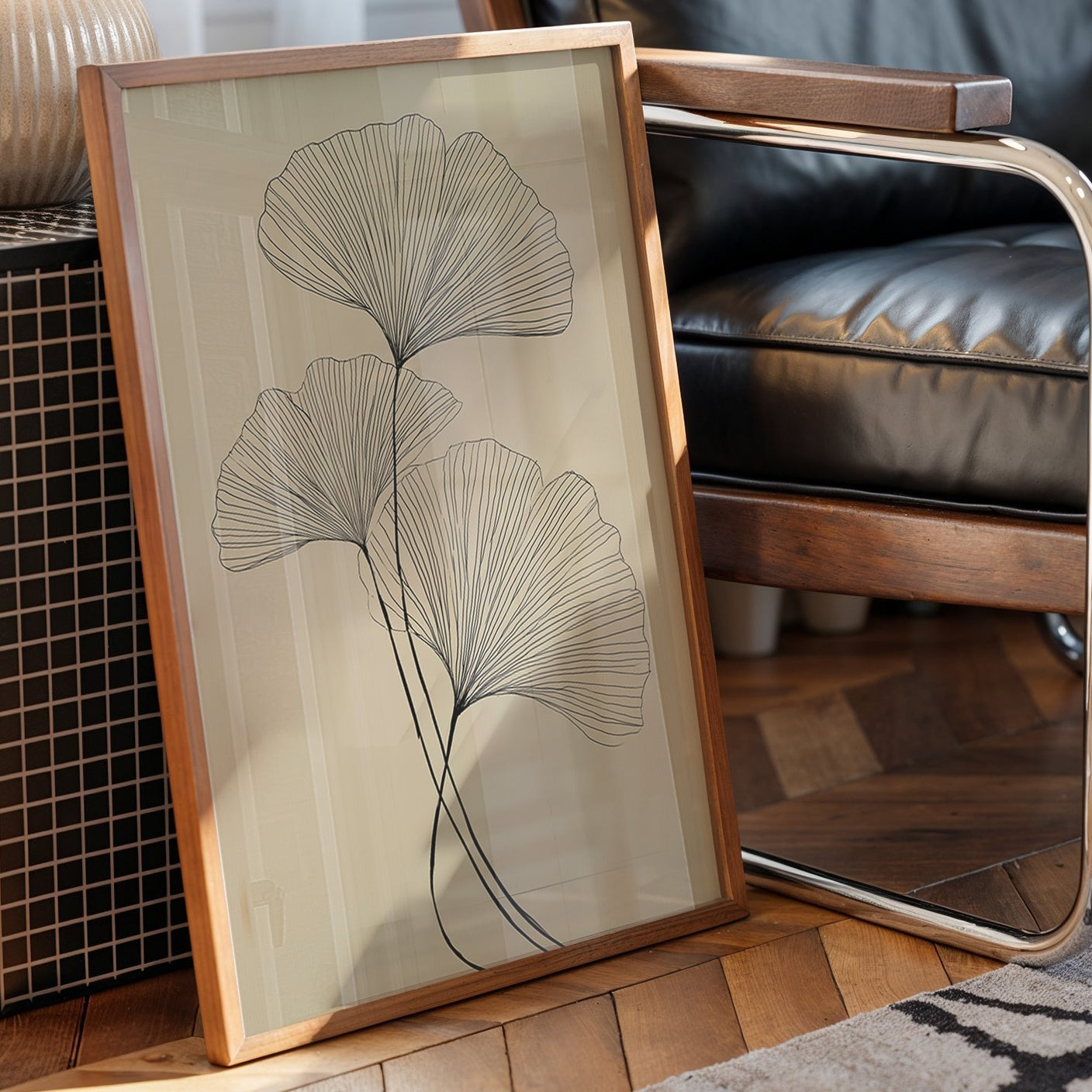 Ginkgo Lines Dance In Morning Light