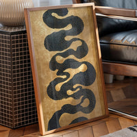 Serpentine Scales Dance In Gold