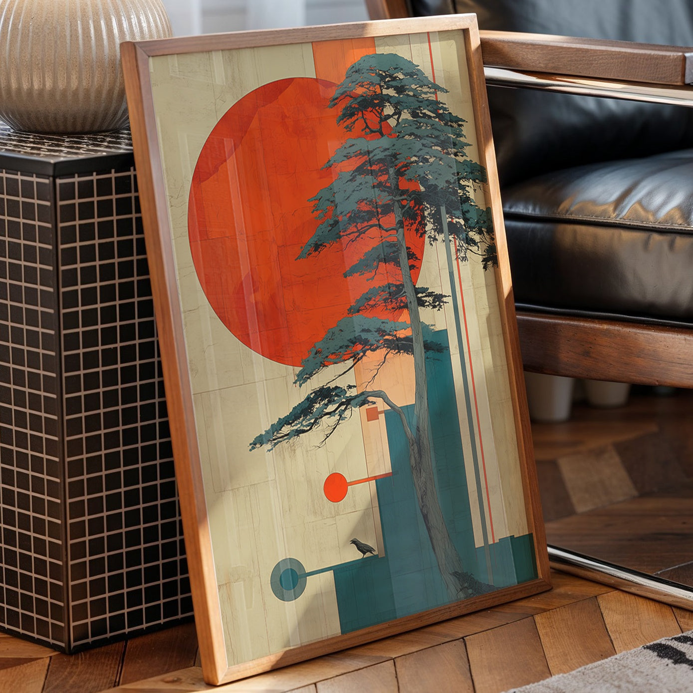 Teal Pines Meet Rising Sun