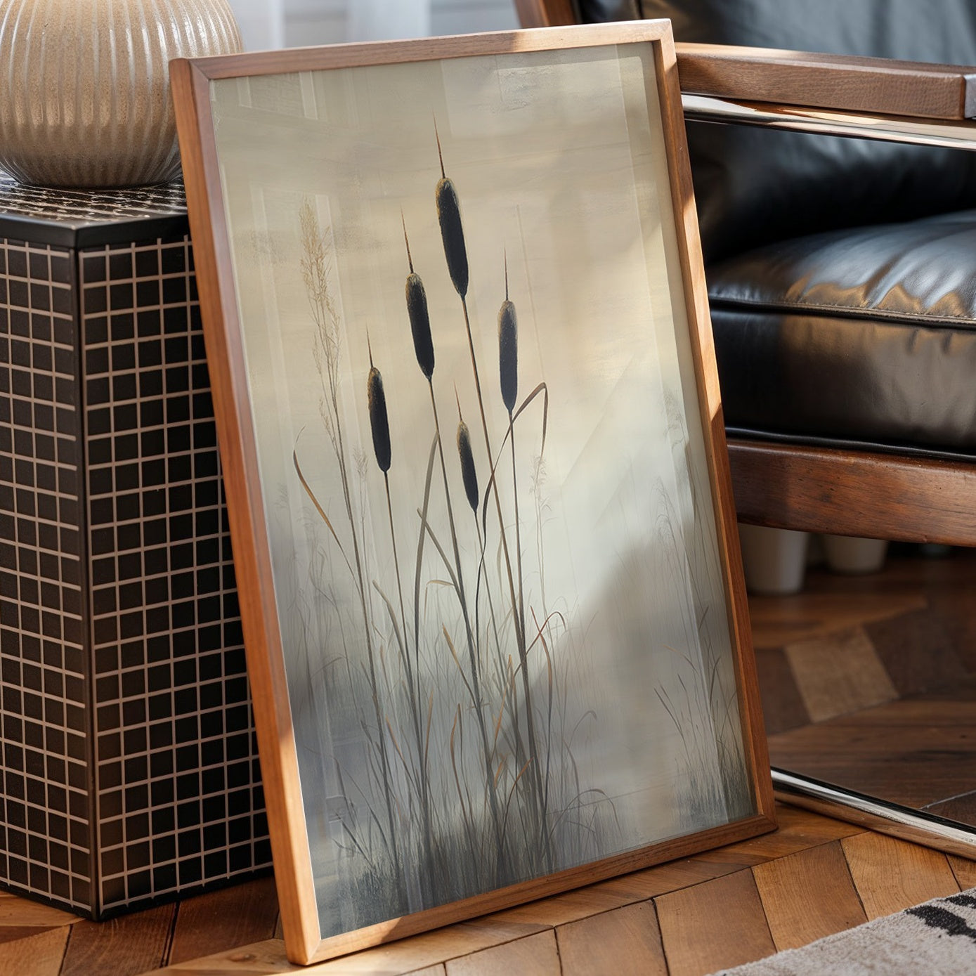 Cattails Dance Above Evening Mist