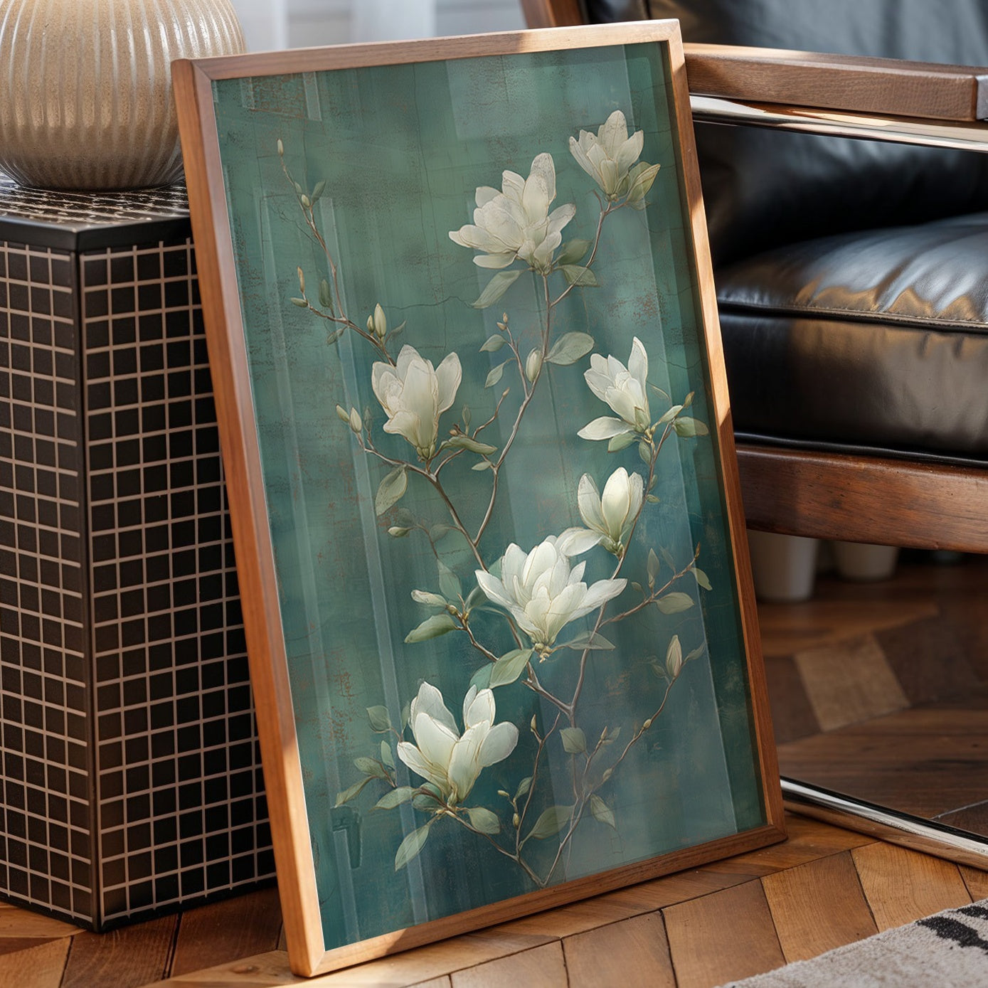 Magnolias Dance In Teal Waters