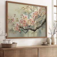 Cherry Blossoms Paint Morning Peace