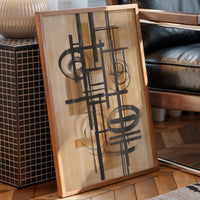 Lines Dance Through Golden Light