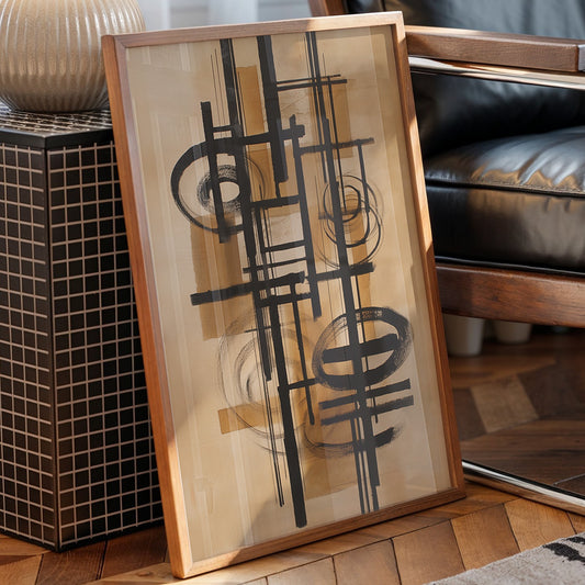 Lines Dance Through Golden Light