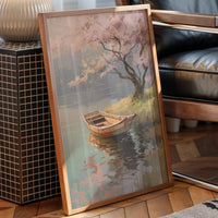 Cherry Blossoms Guard The Quiet Harbor