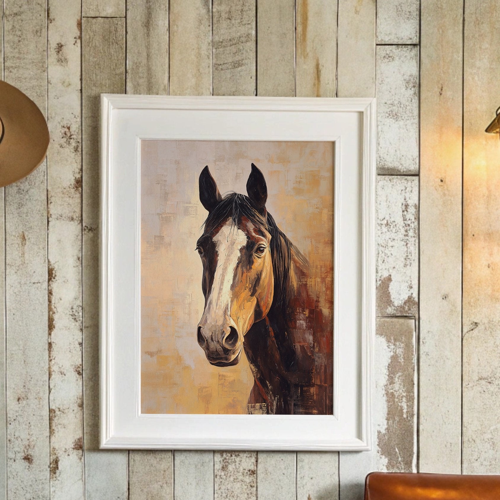 Amber Gaze In Weathered Barn