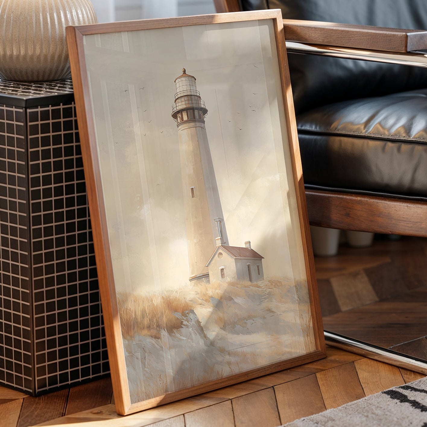 Coastal Beacon Awaits Evening Tide