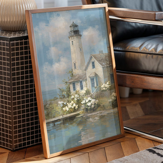 Coastal Keeper With Blooming Garden