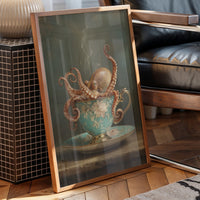 Tentacles Curl Through Teacup Surrealism