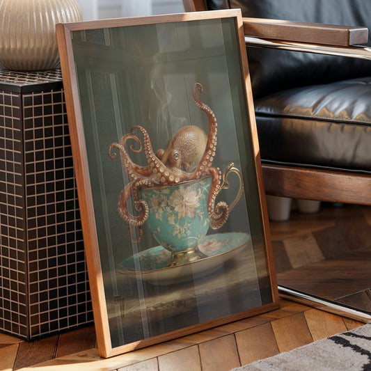 Tentacles Curl Through Teacup Surrealism