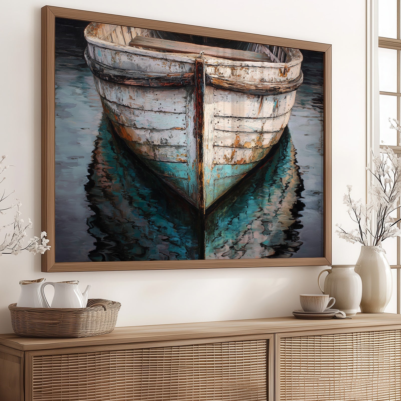 Weathered Hull Rests In Stillness