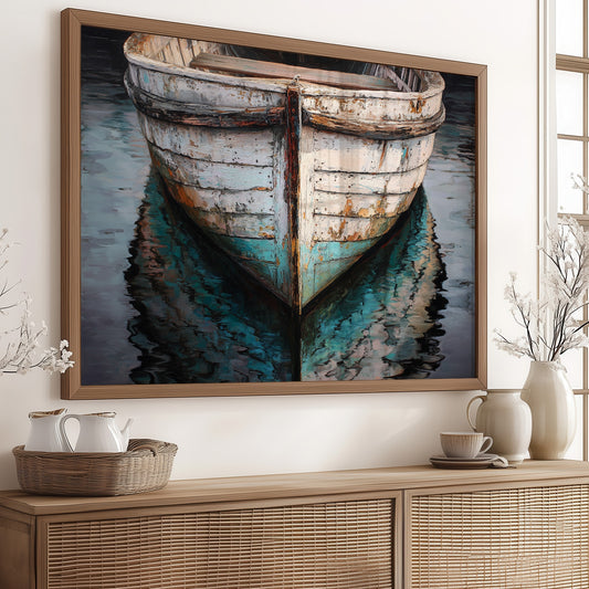 Weathered Hull Rests In Stillness