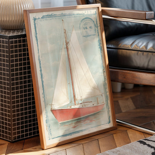 Coral Sails Await Morning Tide