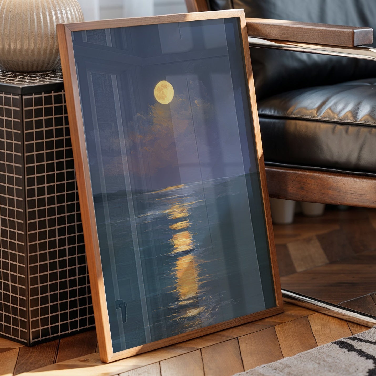 Golden Path Across Midnight Waters