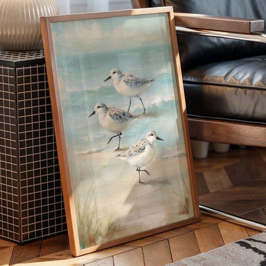 Shoreline Trio In Morning Haze