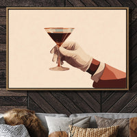 Elegant Libation Held in Waiting