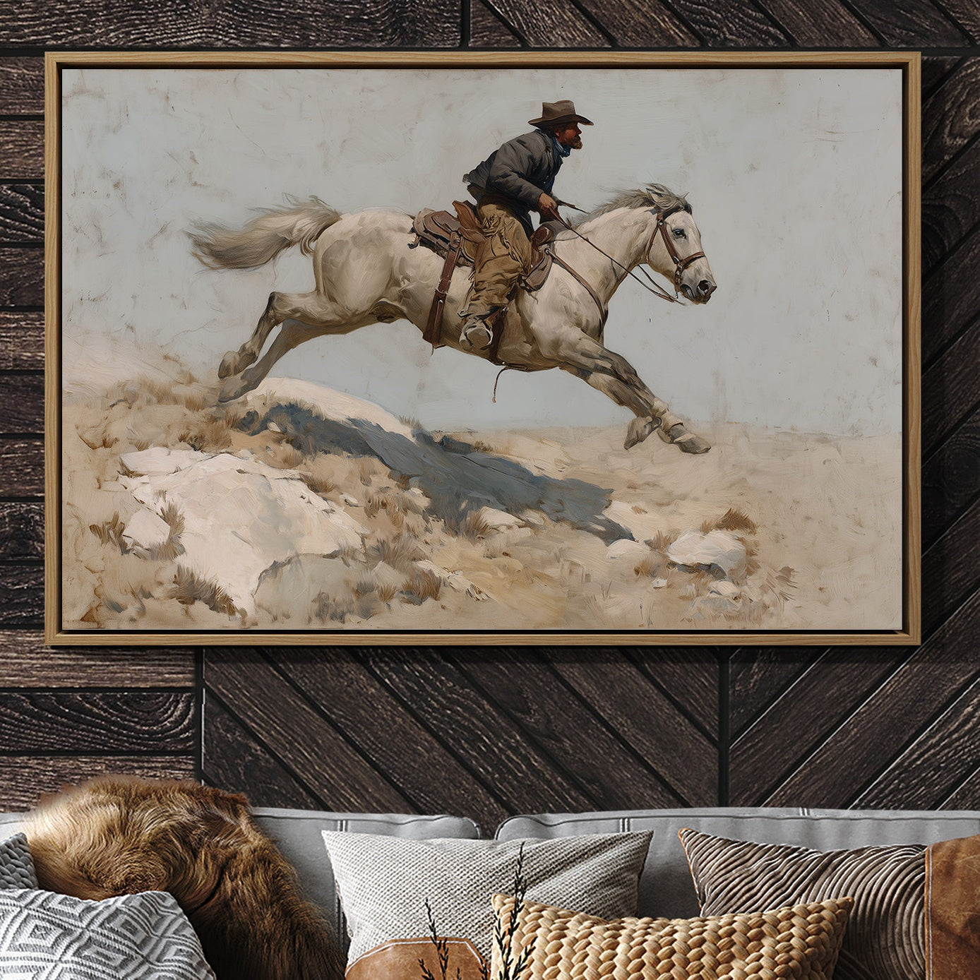Alabaster Steed Conquers Barren Terrain