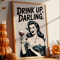 Vintage Vamp Toasts The Night