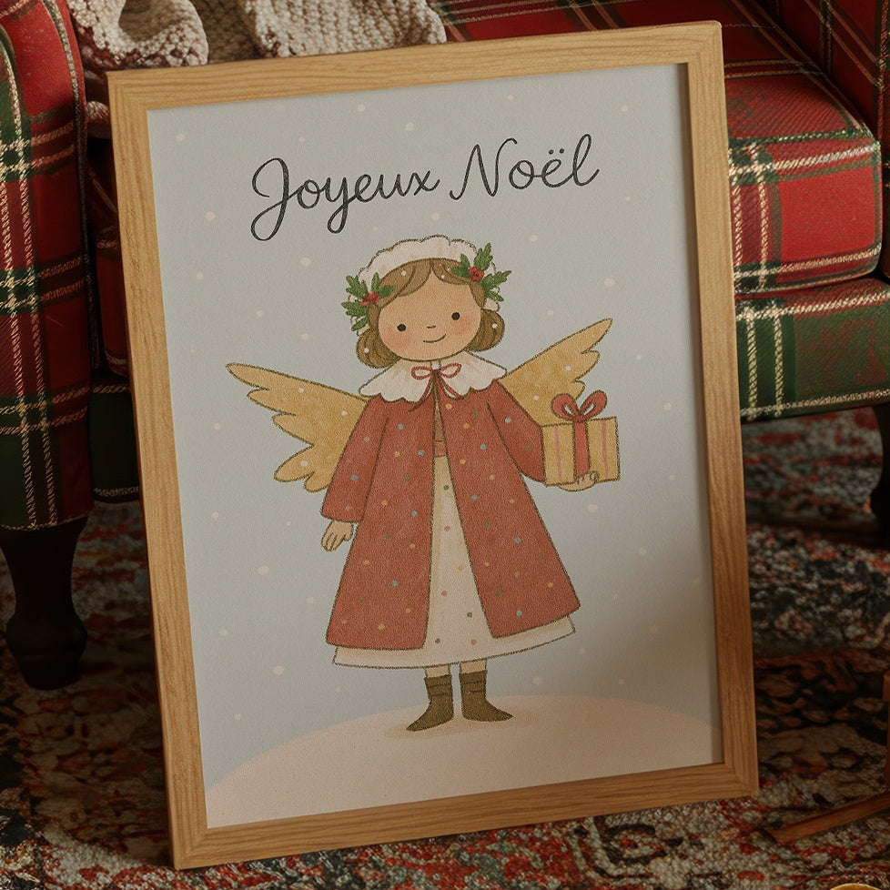 French Holiday Angel Brings Gifts